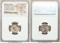 Julia Mamaea (AD 222-235). AR denarius (21mm, 2.76 gm, 1h). NGC Choice AU 5/5 - 5/5. Rome. IVLIA MA-MAEA AVG, draped bust of Julia Mamaea right, seen ...