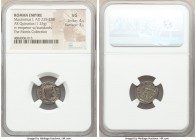 Maximinus I (AD 235-238). AR quinarius (15mm, 1.25 gm, 1h). NGC VG 4/5 - 3/5. Rome, AD 237. MAXIMINVS PIVS AVG GERM, laureate, draped and cuirassed bu...