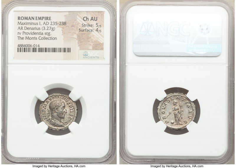 Maximinus I (AD 235-238). AR denarius (20mm, 3.27 gm, 11h). NGC Choice AU 5/5 - ...