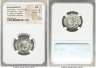 Maximinus I (AD 235-238). AR denarius (21mm, 3.18 gm, 12h). NGC MS 4/5 - 4/5. Rome, January AD 236-March or April AD 238. MAXIMINVS PIVS AVG GERM, lau...