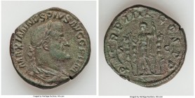 Maximinus I (AD 235-238). AE sestertius (31mm, 22.93 gm, 12h). VF. Rome, AD 238. MAXIMINVS PIVS AVG GERM, laureate draped and cuirassed bust of Maximi...