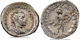 Gordian III (AD 238-244). AR antoninianus (24mm, 7h). NGC AU. Rome, AD 243-244. IMP GORDIANVS PIVS FEL AVG, radiate, draped and cuirassed bust of Gord...