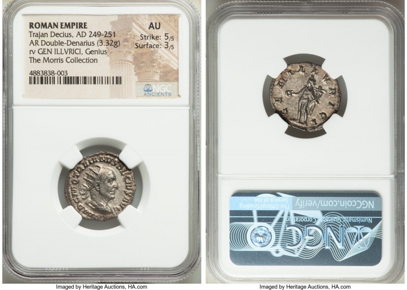 Trajan Decius (AD 249-251). AR antoninianus (21mm, 3.32 gm, 7h). NGC AU 5/5 - 3/...