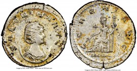 Salonina (AD 254-268). BI antoninianus (21mm, 5h). NGC AU. Antioch, AD 264-265. SALONINA AVG, draped bust right, wearing stephane, set on crescent / C...