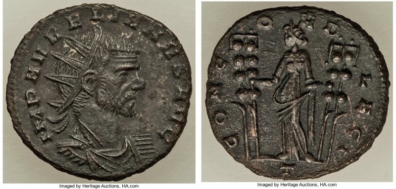 Aurelian (AD 270-275). BI antoninianus (20mm, 3.23 gm, 12h). XF. Milan, 3rd offi...