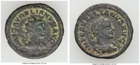 PALMYRAN KINGDOM. Vabalathus (AD 267-272), with Aurelian. BI antoninianus (21mm, 3.13 gm, 6h). VF, scratches. Antioch, 3rd officina, AD 270-272. IMP C...