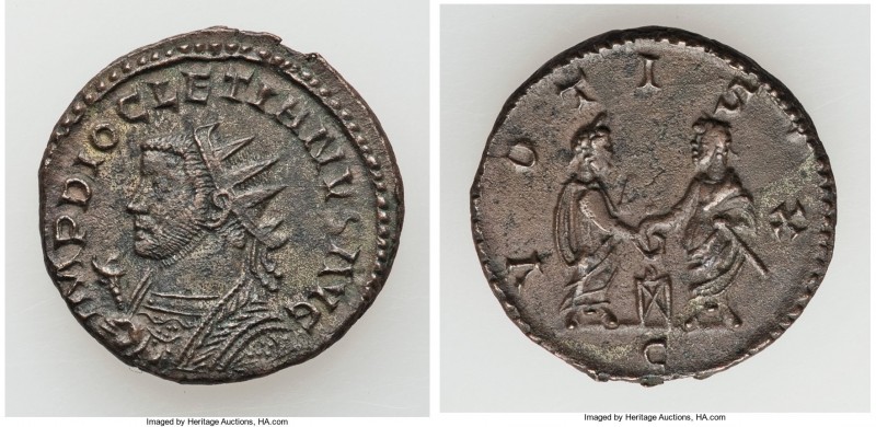 Diocletian (AD 284-305). BI antoninianus (22mm, 4.79 gm, 6h). XF. Lugdunum, AD 2...