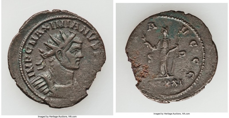 ROMANO-BRITISH EMPIRE. Maximian (AD 286-305). BI antoninianus (24mm, 3.91 gm, 1h...