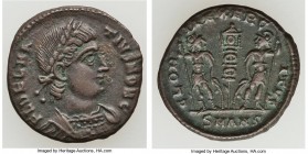 Delmatius, as Caesar (AD 335-337). AE3/4 or nummus (16mm, 2.02 gm, 5h). VF. Antioch, 6th officina, AD 336-337. FL DELMA-TIVS NOB C, laureate and cuira...