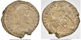 Constantius Gallus, as Caesar (AD 351-354). BI centenionalis (22mm, 12h). NGC AU. Constantinople, 3rd officina, AD 351-355. D N FL CL CONSTANTIVS NOB ...