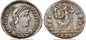 Valentinian I, Western Roman Empire (AD 364-375). AR siliqua (19mm, 1.96 gm, 11h). NGC Choice VF 5/5 - 3/5, scratches. Trier, AD 367-375. D N VALENTIN...