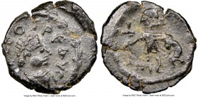 Leo I, Eastern Roman Empire (AD 457-474). AE4 or nummus (10mm, 11h). NGC Choice VF. Nicomedia. D N LEON-P F AVG, pearl-diademed, draped and cuirassed ...