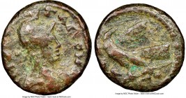OSTROGOTHS. Pseudo-Autonomous Issues. Ca. AD 493-534. AE 40 nummi (23mm, 12h). NGC Fine 4/5 -3/5. Municipal coinage of Rome. INVIC-TA ROMA, cuirassed ...