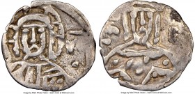 Manuel II Palaeologus (AD 1391-1425). AR eighth-stavraton (14mm, 12h). NGC Choice VF. Constantinople. IC-XC; bust of Christ facing, wearing nimbus cru...