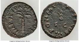 ANCIENT LOTS. Roman Imperial. Vespasian (AD 69-79). Lot of two (2) AE quadrantes. VF. Includes: (2) AE quadrans, Two types: Standard/Palm Tree; Globe ...
