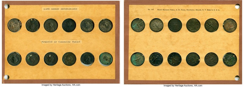 ANCIENT LOTS. Roman Imperial. Ca. AD 276-310. Lot of twelve (12) BI antoniniani....