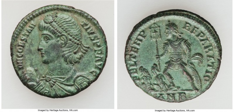 ANCIENT LOTS. Roman Imperial. Constantius II (AD 337-361). Lot of two (2) AE. VF...