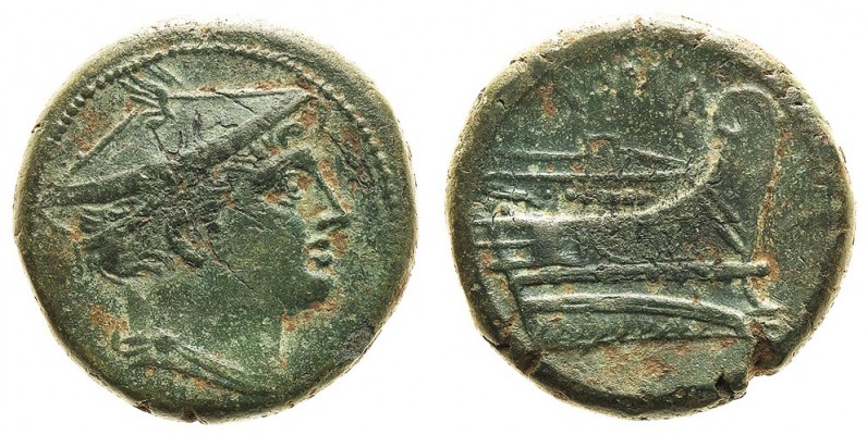 monete romane repubblicane 
Semuncia databile al periodo 217-215 a.C. - Zecca: ...