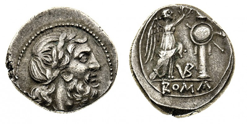 monete romane repubblicane 
Vittoriato anonimo (Serie VB) databile al 211-208 a...