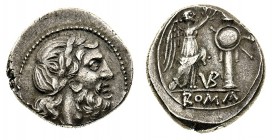 monete romane repubblicane 
Vittoriato anonimo (Serie VB) databile al 211-208 a.C. - Zecca: incerta - Diritto: testa laureata di Giove a destra - Rov...