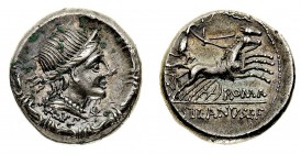monete romane repubblicane 
Denaro al nome D.SILANVS L.F. databile al 91 a.C. - Zecca: Roma - Diritto: testa laureata della Salus a destra - Rovescio...
