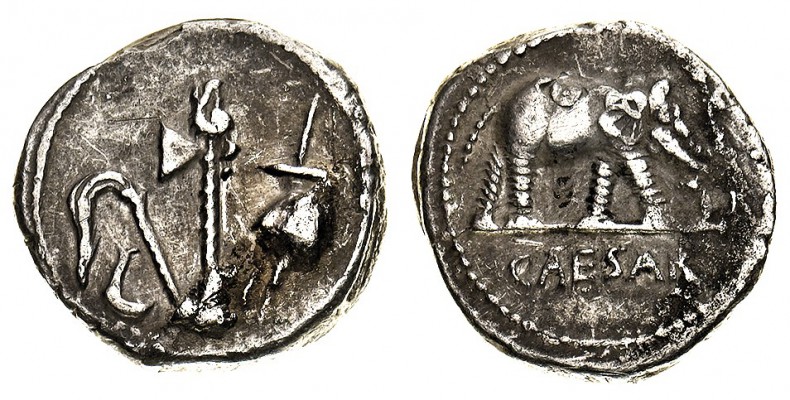 monete romane pre-imperiali 
Giulio Cesare (49-44 a.C.) - Denaro anonimo databi...
