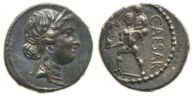 monete romane pre-imperiali 
Giulio Cesare (49-44 a.C.) - Denaro databile agli anni 47-46 a.C. - Zecca: in Nord Africa - Diritto: testa di Venere a d...