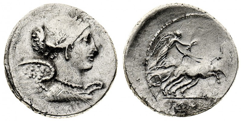 monete romane pre-imperiali 
Denaro al nome L.CARISIVS IIIVIR databile al 46 a....