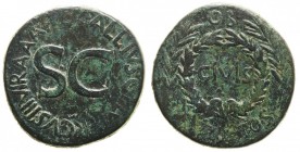 augusto (27 a.c.-14 d.c.) 
Sesterzio al nome di Caius Gallius Lupercus databile al 16 a.C. - Zecca: Roma - Diritto: leggenda all’interno di una coron...