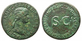 claudio (41-54 d.c.) 
Sesterzio al nome e con l’effigie di Agrippina Senior, moglie di Germanico, databile al periodo 50-54 d.C. - Zecca: Roma - Diri...