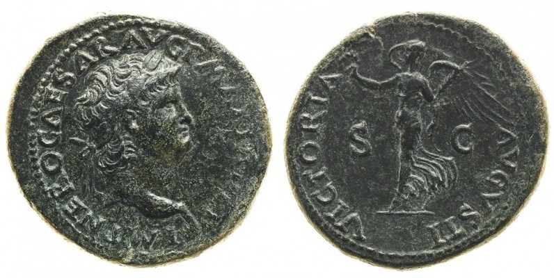 nerone (54-68 d.c.) 
Dupondio databile al 66 d.C. - Zecca: Lugdunum - Diritto: ...