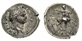 domiziano (81-96 d.c.) 
Denaro con il titolo di Cesare databile agli anni 77-78 d.C. - Zecca: Roma - Diritto: testa laureata di Domiziano a destra - ...