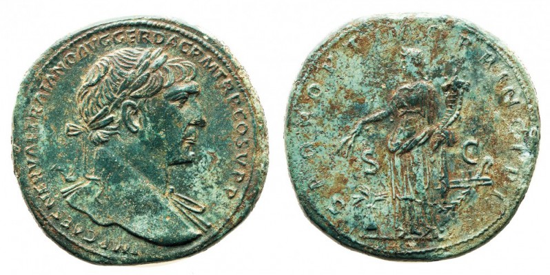 traiano (98-117 d.c.) 
Sesterzio databile al periodo 103-111 d.C. - Zecca: Roma...