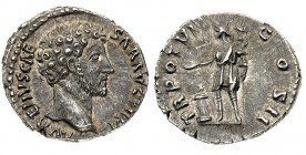 marco aurelio (161-180 d.c.) 
Denaro con il titolo di Cesare databile agli anni 152-153 d.C. - Zecca: Roma - Diritto: testa di Marco Aurelio a destra...