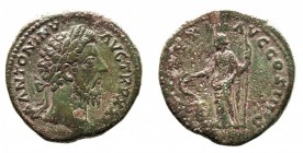 marco aurelio (161-180 d.c.) 
Sesterzio databile agli anni 168-169 d.C. - Zecca: Roma - Diritto: testa laureata dell’Imperatore a destra - Rovescio: ...