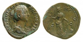 marco aurelio (161-180 d.c.) 
Sesterzio al nome e con l’effigie di Faustina Junior, moglie dell’Imperatore - Zecca: Roma - Diritto: busto diademato e...