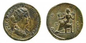 lucio vero (161-169 d.c.) 
Sesterzio al nome e con l’effigie di Lucilla, moglie dell’Imperatore - Zecca: Roma - Diritto: busto drappeggiato di Lucill...