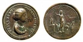 lucio vero (161-169 d.c.) 
Riproduzione d’epoca di medaglione al nome e con l’effigie di Lucilla, moglie dell’Imperatore - Diritto: busto drappeggiat...