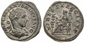 eliogabalo (218-222 d.c.) 
Antoniniano - Zecca: Roma - Diritto: busto radiato e drappeggiato dell’Imperatore a destra - Rovescio: la Fides seduta a s...