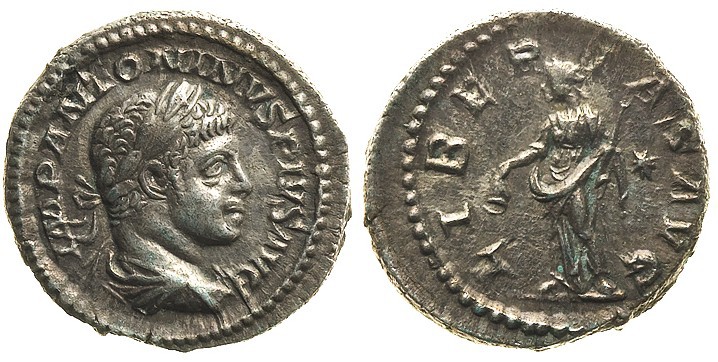 eliogabalo (218-222 d.c.) 
Quinario - Zecca: Roma - Diritto: busto laureato e d...