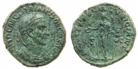 gordiano III (238-244 d.c.) 
Sesterzio - Zecca: Roma - Diritto: busto laureato e corazzato dell’Imperatore a destra - Rovescio: il Genius Exercitus s...