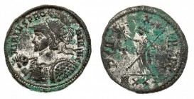 probo (276-282 d.c.) 
Antoniniano databile al 281 d.C. - Zecca: Ticinum - Diritto: busto elmato, radiato e corazzato dell’Imperatore a destra, con la...