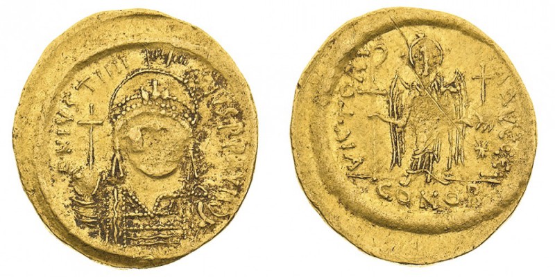 monete bizantine 
Giustiniano I (527-565) - Solido databile al 545-565 - Zecca:...