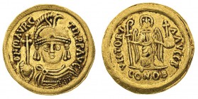 monete bizantine 
Maurizio Tiberio (582-602) - Solido databile al 583-601 - Zecca: Costantinopoli - Diritto: mezzo busto elmato e diademato dell’Impe...