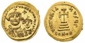monete bizantine 
Eraclio (610-641) - Solido databile al periodo 616-625 - Zecca: Costantinopoli - Diritto: mezzi busti affiancati dell’Imperatore e ...