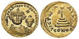 monete bizantine 
Eraclio (610-641) - Solido databile al periodo 616-625 - Zecca: Costantinopoli - Diritto: mezzi busti affiancati dell’Imperatore e ...
