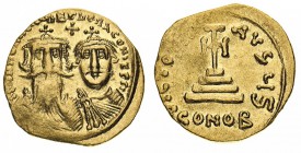 monete bizantine 
Eraclio (610-641) - Solido databile al periodo 629-631 - Zecca: Costantinopoli - Diritto: mezzi busti affiancati dell’Imperatore e ...