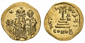 monete bizantine 
Eraclio (610-641) - Solido databile al periodo 632-635 - Zecca: Costantinopoli - Diritto: l’Imperatore stante di fronte con ai lati...
