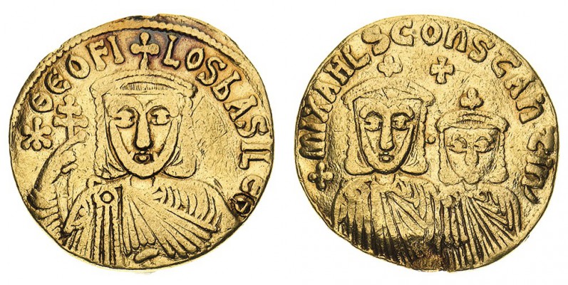 monete bizantine 
Teofilo (829-842) - Solido databile all’830-840 - Zecca: Cost...