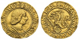 ducato di milano 
Galeazzo Maria Sforza (1466-1476) - Ducato - Zecca: Milano - Diritto: busto corazzato del Duca a destra - Rovescio: stemma sormonta...
